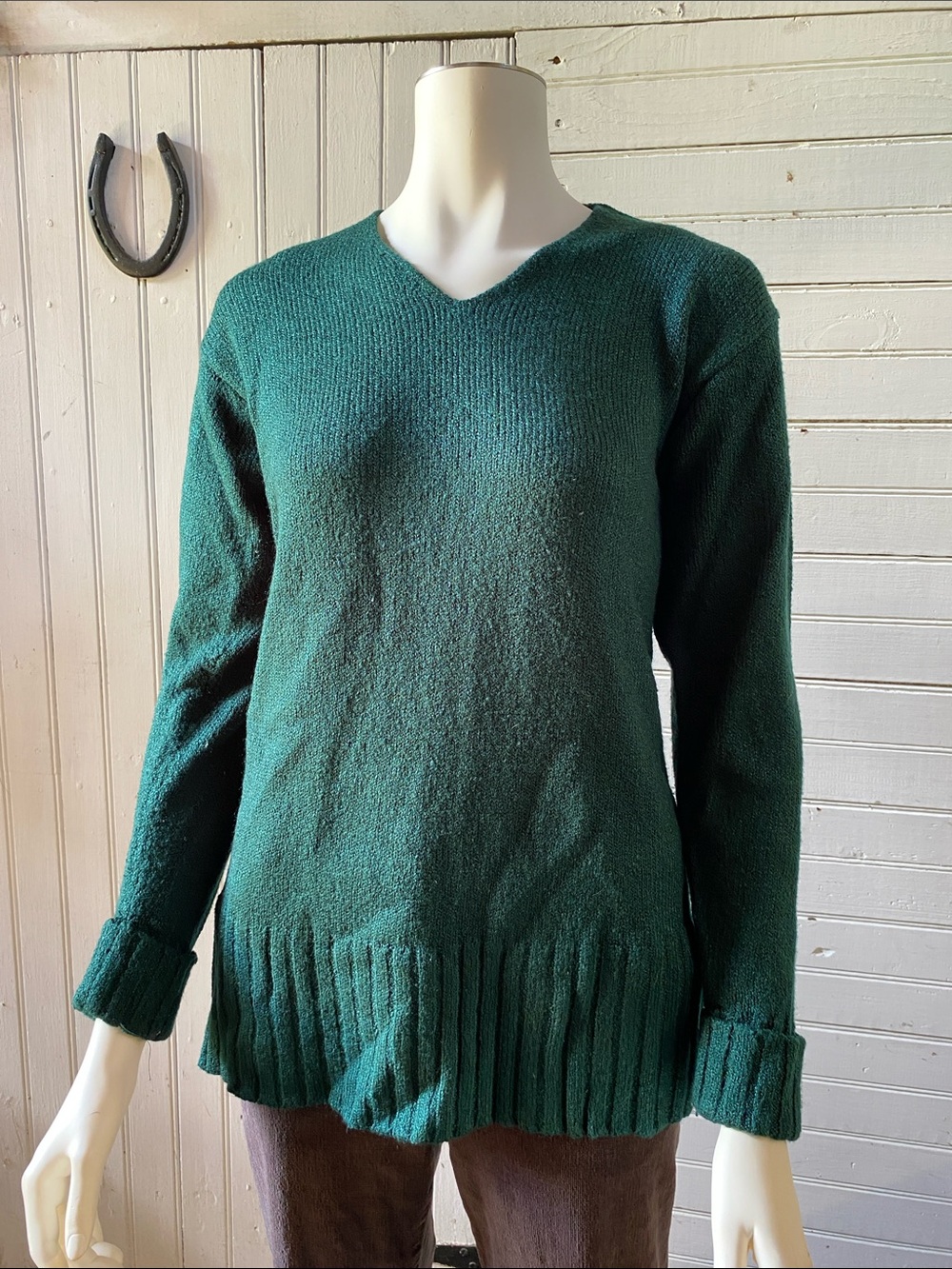 Carolyn Taylor Deep Teal V-Neck Sweater